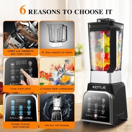 2000W Blender Smoothie Makers with 8 Preset Programs Blender 28000RPM