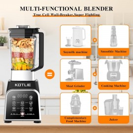 2000W Blender Smoothie Makers with 8 Preset Programs Blender 28000RPM