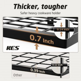 KES Pot Pan Rack Wall Mounted Kitchen Hanging Rack Storage Organizer W