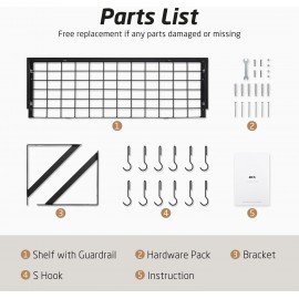 KES Pot Pan Rack Wall Mounted Kitchen Hanging Rack Storage Organizer W