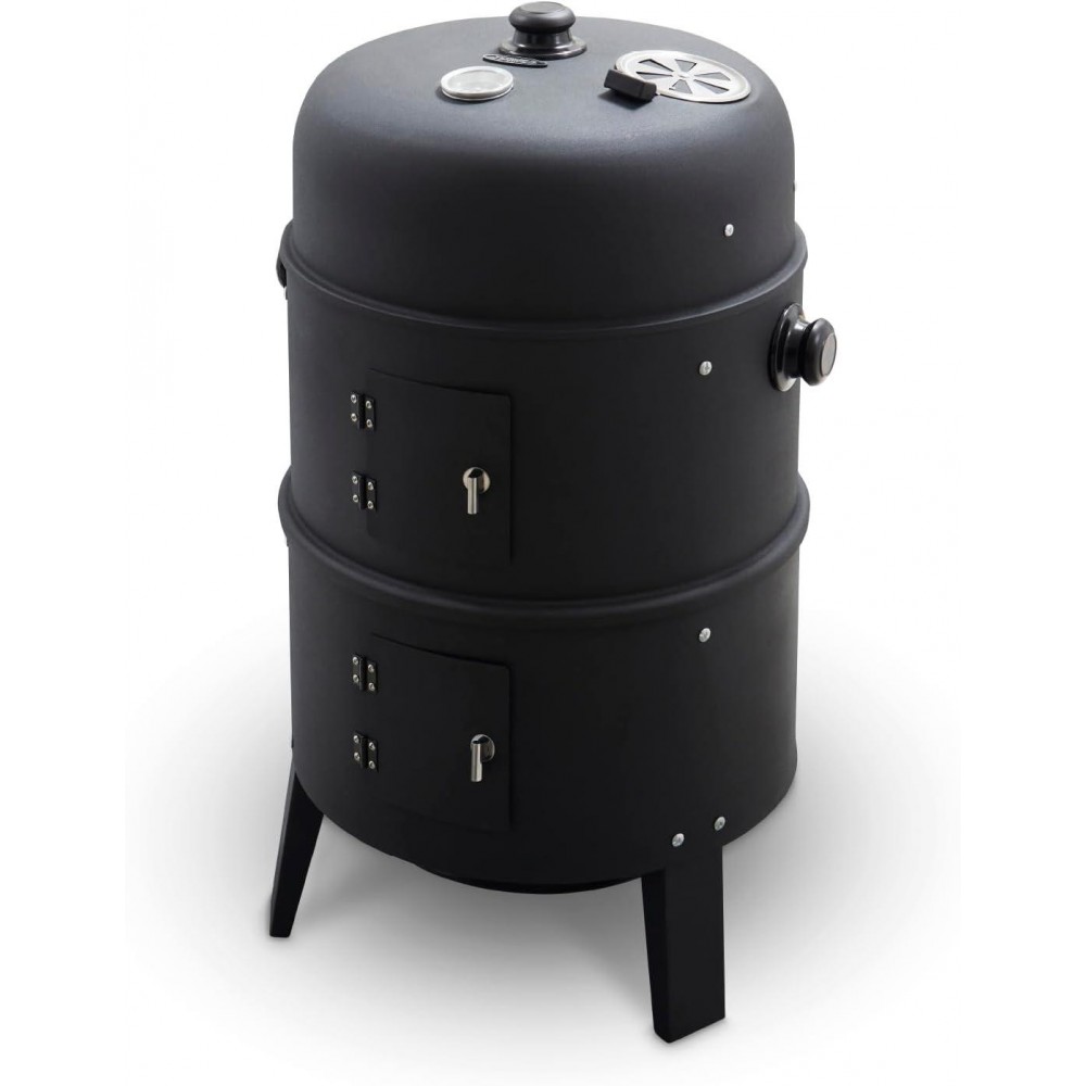 Tower T978573 2-In-1 Smoker Grill with Charcoal & Smoker, Heat Resista