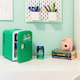 Coca Cola Sprite Mini Fridge For Bedrooms 4L Small Fridge 6 Can Table