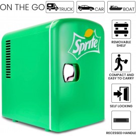 Coca Cola Sprite Mini Fridge For Bedrooms 4L Small Fridge 6 Can Table