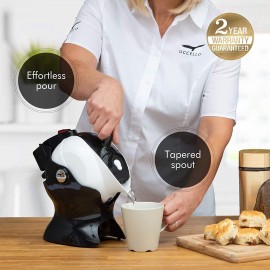Uccello Electric Safety Kettle | Black Tipper Base Included | Effortle
