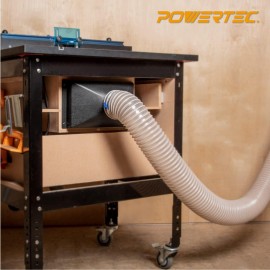 POWERTEC 70169 Mini Gulp Dust Hood Collector with 4 ID Port - ABS Plas