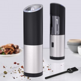 Electric Salt and Pepper Grinder Set Automatic Pepper Mill Grinder Adj