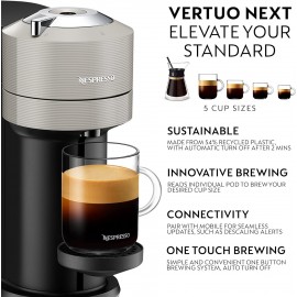 Nespresso Vertuo Next Automatic Pod Coffee Machine for Americano, Deca