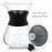 Manual Hand Drip Coffee Maker Pot with Stainless Steel Filter, Glass C
