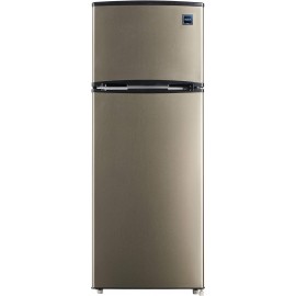 RCA RFR725 2 Door Apartment Size Refrigerator with Freezer, Stainless,