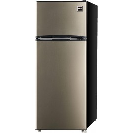 RCA RFR725 2 Door Apartment Size Refrigerator with Freezer, Stainless,