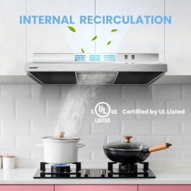 Comfee CVU30W2AST Range Hood 30 Inch Ducted Ductless Vent Hood Durable