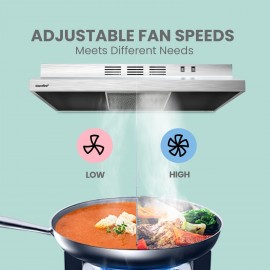 Comfee CVU30W2AST Range Hood 30 Inch Ducted Ductless Vent Hood Durable