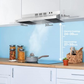 Comfee CVU30W2AST Range Hood 30 Inch Ducted Ductless Vent Hood Durable