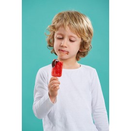 Lékué - Ice Lolly Moulds Stackable, Mini, 4 Pieces, Silicone, Multi-Co