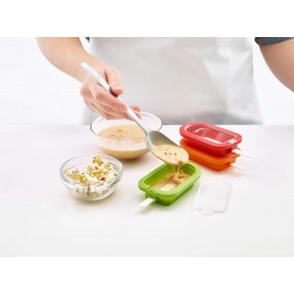 Lékué - Ice Lolly Moulds Stackable, Mini, 4 Pieces, Silicone, Multi-Co
