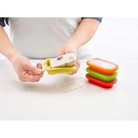 Lékué - Ice Lolly Moulds Stackable, Mini, 4 Pieces, Silicone, Multi-Co