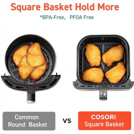 COSORI Air Fryer Pro Smart 5.8QT that Roast, Bake, 3-Way Control, 12-I