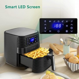 LLIVEKIT 5.5 L Air Fryer Family Size Hot Large Air Fryer Low Fat and O