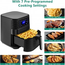 LLIVEKIT 5.5 L Air Fryer Family Size Hot Large Air Fryer Low Fat and O