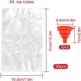 YIXISI 30 PCS Self-Sealing Ice Cube Freezer Bags, Food Grade PE Plasti