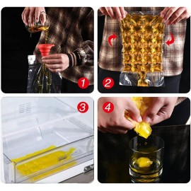 YIXISI 30 PCS Self-Sealing Ice Cube Freezer Bags, Food Grade PE Plasti