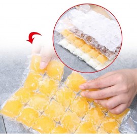 YIXISI 30 PCS Self-Sealing Ice Cube Freezer Bags, Food Grade PE Plasti