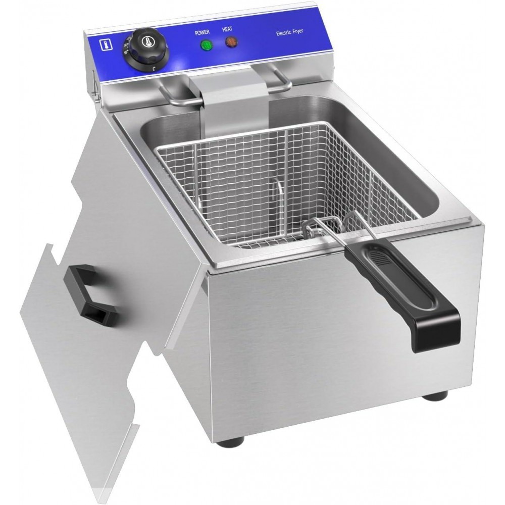 TAIMIKO Electric Deep Fryer Commercial Stainless Steel Tank With Lid E