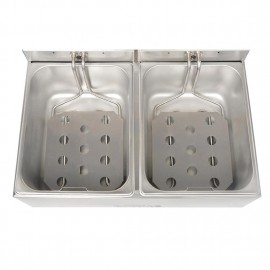 Buffalo Twin Tank Twin Basket 2x5Ltr Countertop Fryer 2x2.8kW