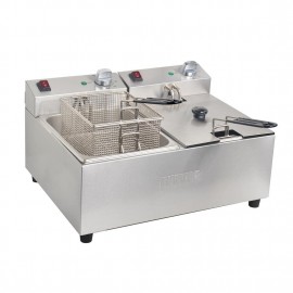 Buffalo Twin Tank Twin Basket 2x5Ltr Countertop Fryer 2x2.8kW