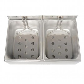 Buffalo Twin Tank Twin Basket 2x5Ltr Countertop Fryer 2x2.8kW