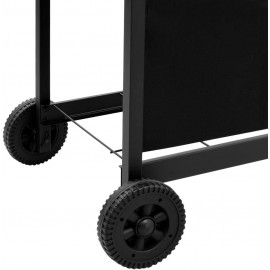 vidaXL Gas BBQ Grill with 6 Burners Stylish Functional Castors Backyar