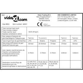 vidaXL Gas BBQ Grill with 6 Burners Stylish Functional Castors Backyar