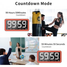 VOCOO Rechargeable Digital Kitchen Timer: 19.8cm Extra Large Magnetic