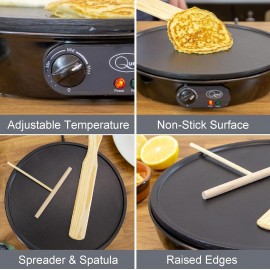 Quest Electric Pancake Maker & Crepe Maker | Extra Large Cooking Surfa