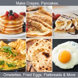 Quest Electric Pancake Maker & Crepe Maker | Extra Large Cooking Surfa