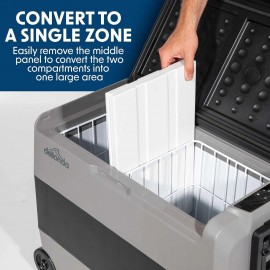 Dellonda 60L Portable Car Fridge, Freezer, 12/24V Dual Zone Compressor
