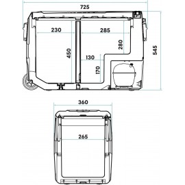 Dellonda 60L Portable Car Fridge, Freezer, 12/24V Dual Zone Compressor
