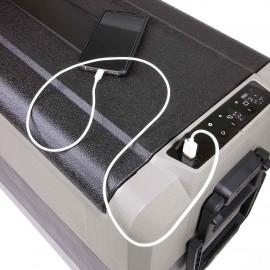 Dellonda 60L Portable Car Fridge, Freezer, 12/24V Dual Zone Compressor