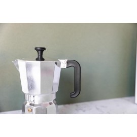 La Cafetière Venice Aluminium Espresso Maker, Six Cup, Silver, Gift Bo