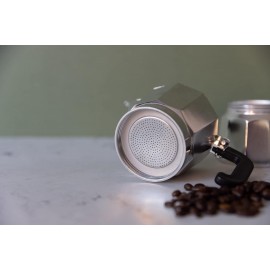 La Cafetière Venice Aluminium Espresso Maker, Six Cup, Silver, Gift Bo