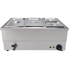TAIMIKO Commercial Electric Food Warmer Stainless Steel Bain Marie Buf