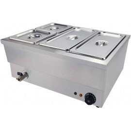 TAIMIKO Commercial Electric Food Warmer Stainless Steel Bain Marie Buf