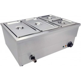 TAIMIKO Commercial Electric Food Warmer Stainless Steel Bain Marie Buf