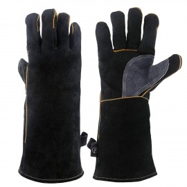 KIM YUAN Extreme Heat & Fire Resistant Gloves Leather with Kevlar Stit