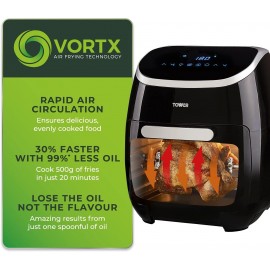 Tower T17039 Xpress Pro 5-in-1 Digital Air Fryer Oven with Rapid Air C