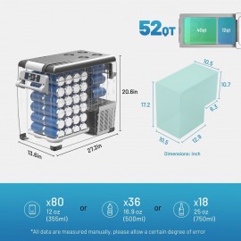 Alpicool CF55 Portable Freezer,12 Volt Refrigerator, 52 Quart (49.4 Li