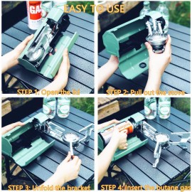 ONLYFIRE Foldable Camping Butane Stove, Portable Camping Stove Outdoor
