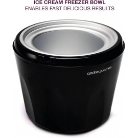 Andrew James Ice Cream Maker Bowl | 1.5L Spare Bowl for Prefreezing |