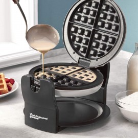 Cooks Professional Belgian Waffle Maker | Rotary Electric Waffle Maker