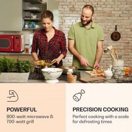 Klarstein Microwave Oven, Countertop Microwave Ovens 800w with Grill,